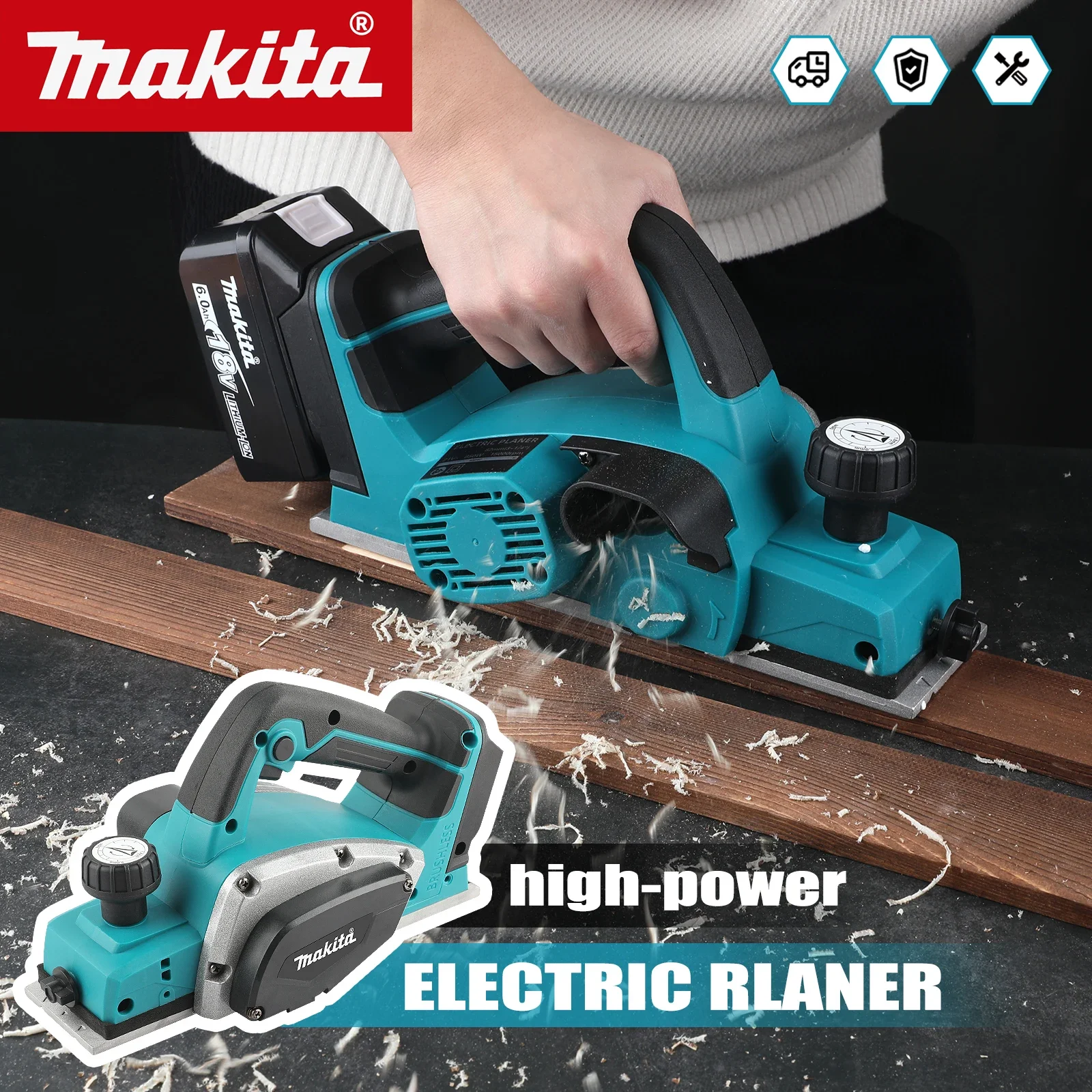 DKP180 เครื่องไสไม้ไฟฟ้าไร้สาย - Planer Handheld Electric บทวิจารณ์และราคา